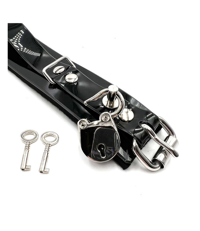 Lined PVC Bondage Collar | BDSM Gear