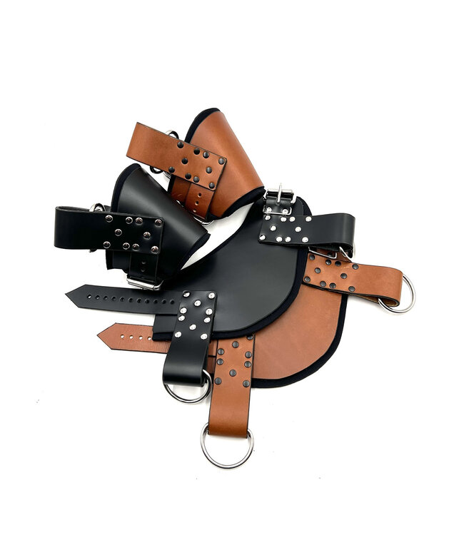 Padded Leather Ankle Suspension Cuffs