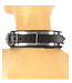 Lined Metal Band Bondage Collar