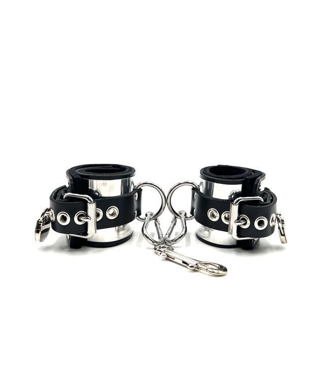 Metal Band Locking Wrist and Ankle Cuffs