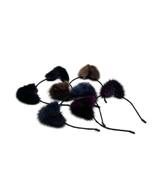 TOF INC Mink Fur Cat Ears Headband