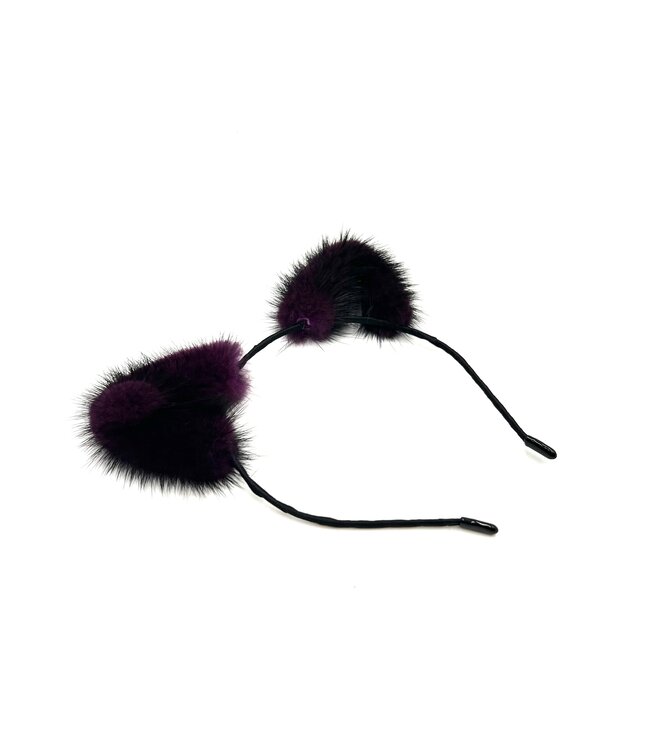 Mink Fur Cat Ears Headband