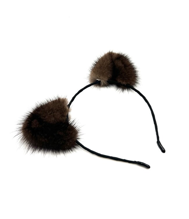 Mink Fur Cat Ears Headband