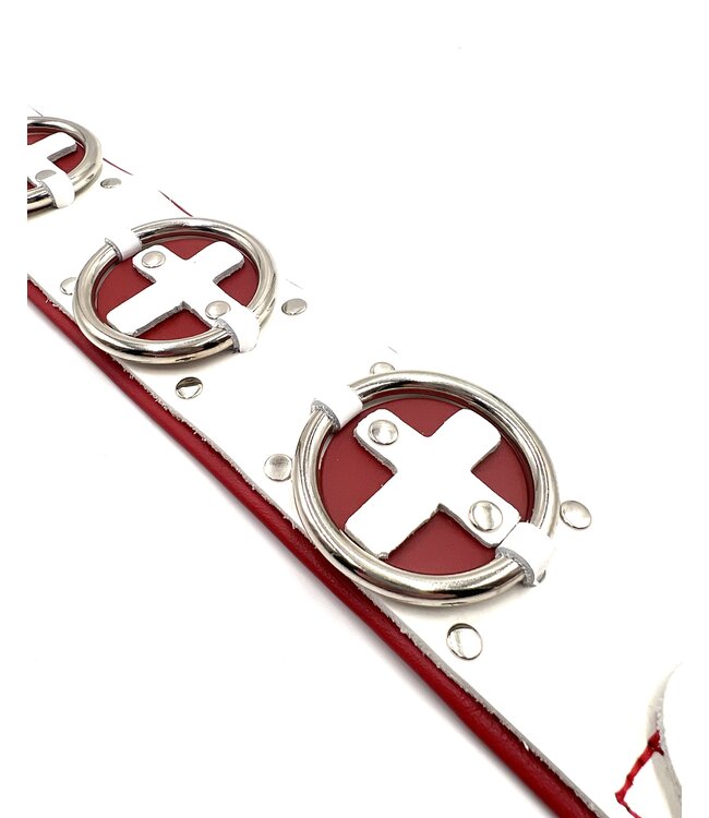 Red Cross Bondage Collar