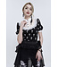 Cross Print Victorian Collar Shirt