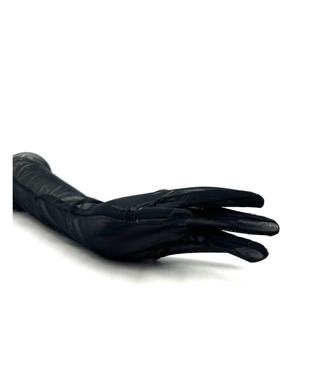 Opera  Sheer Black Gloves