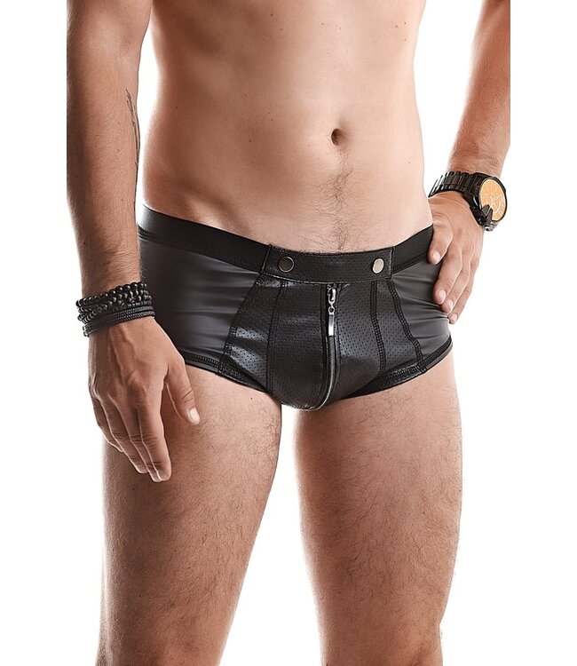 Men's Fetish black shorts with zipper