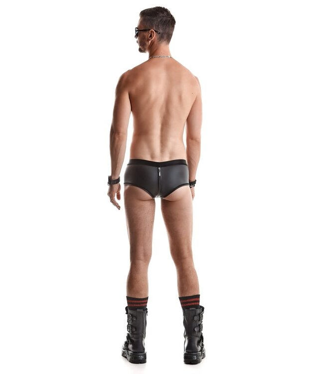 Men's Fetish black shorts with zipper