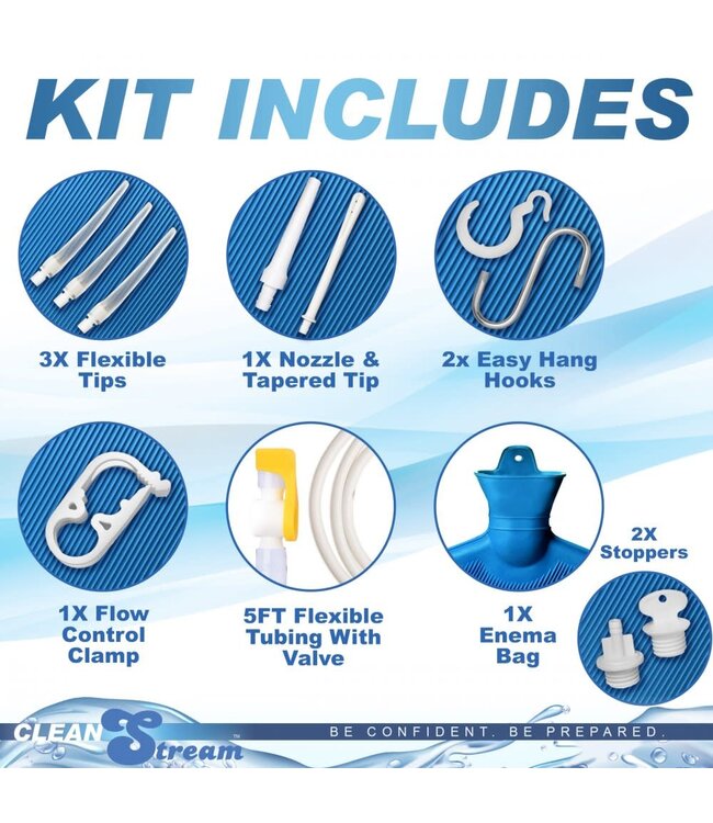 Deluxe Shower Enema Kit with 5 Tips