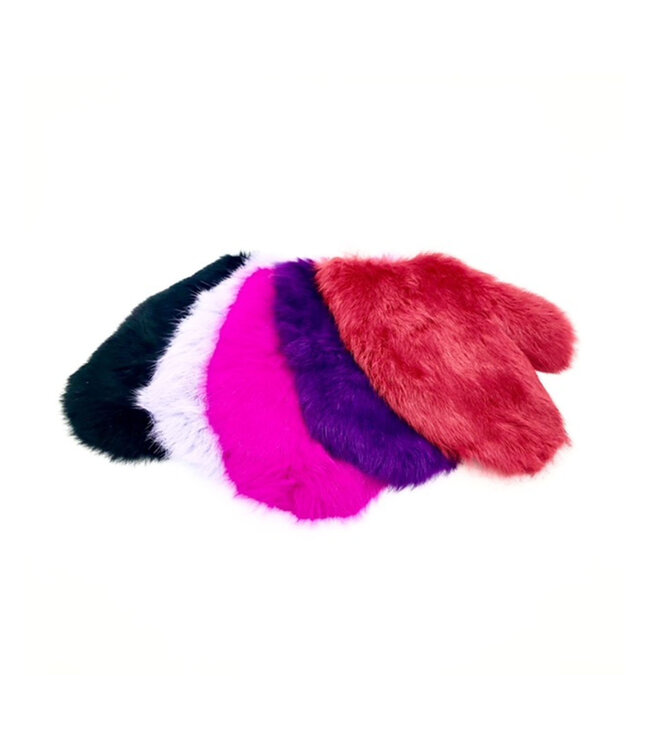 Leather and Rabbit Fur Spanking Mitt