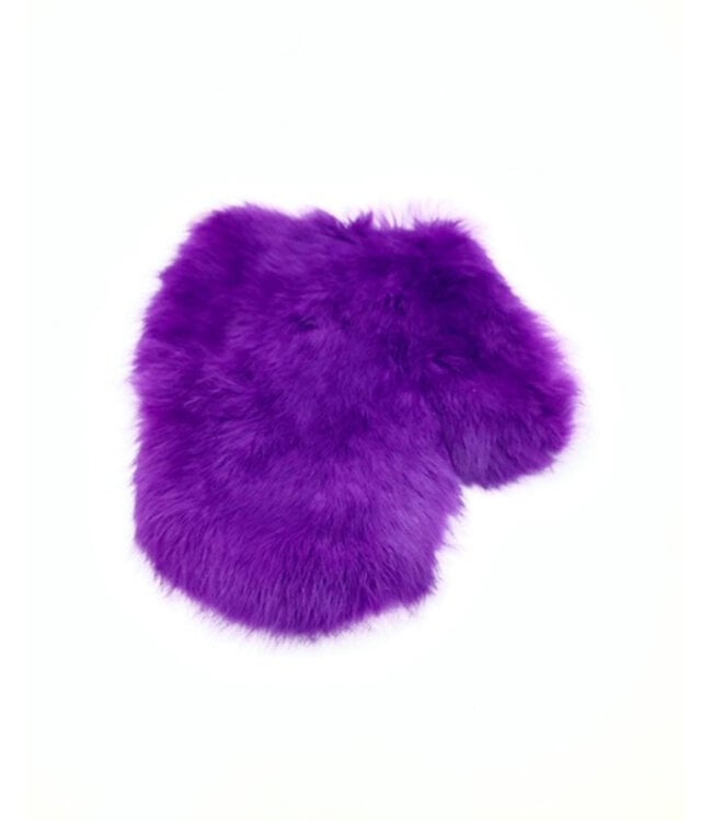 Leather and Rabbit Fur Spanking Mitt