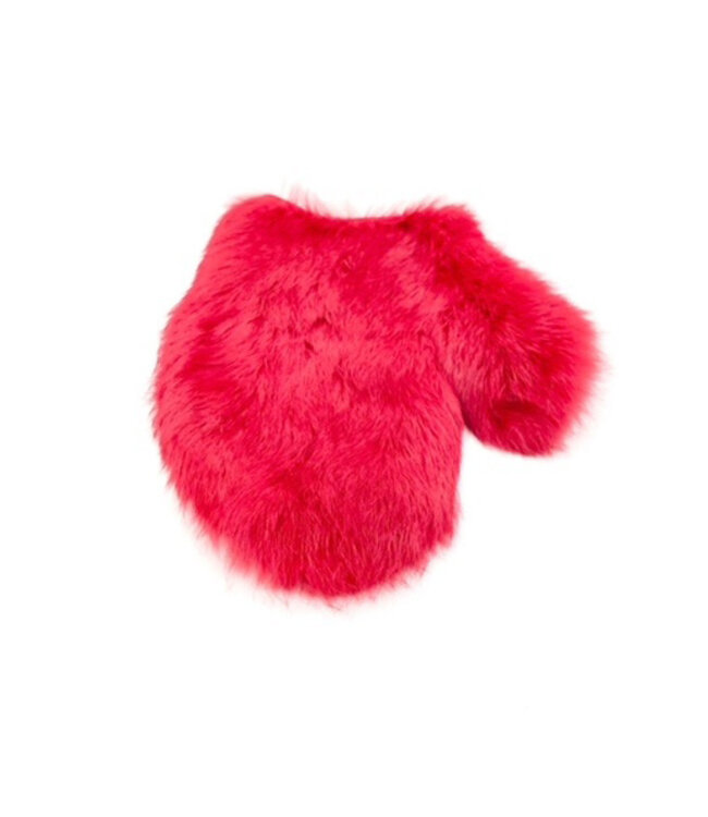 Leather and Rabbit Fur Spanking Mitt