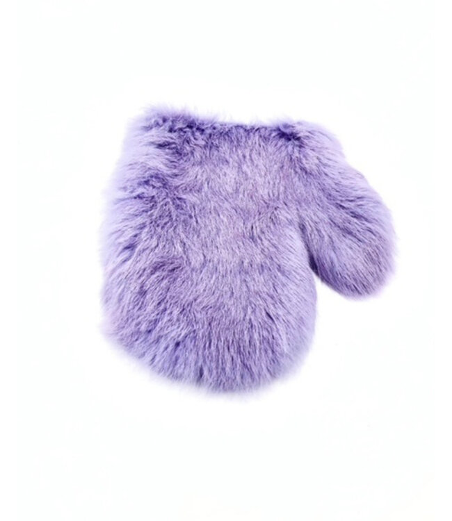 Leather and Rabbit Fur Spanking Mitt