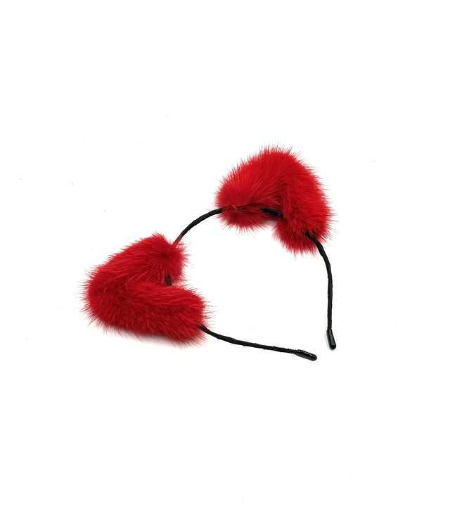 Mink Fur Cat Ears Headband