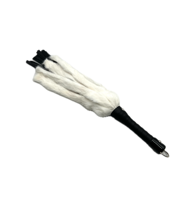 Rabbit Fur and Leather Flogger | BDSM Impact Play