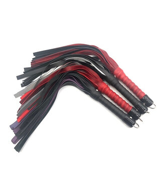 TOF INC Deluxe Leather Flogger with a Smooth Handle