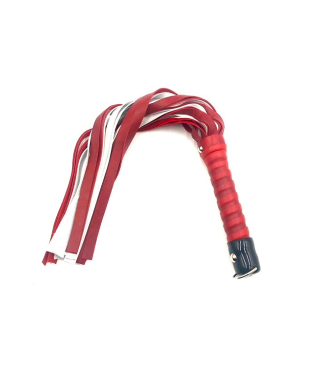 Deluxe Leather Flogger with a Smooth Handle