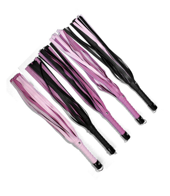 Deluxe Leather Flogger with a Smooth Handle