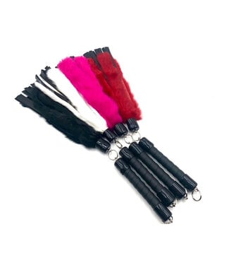 TOF INC Rabbit Fur And Leather Swivel Flogger