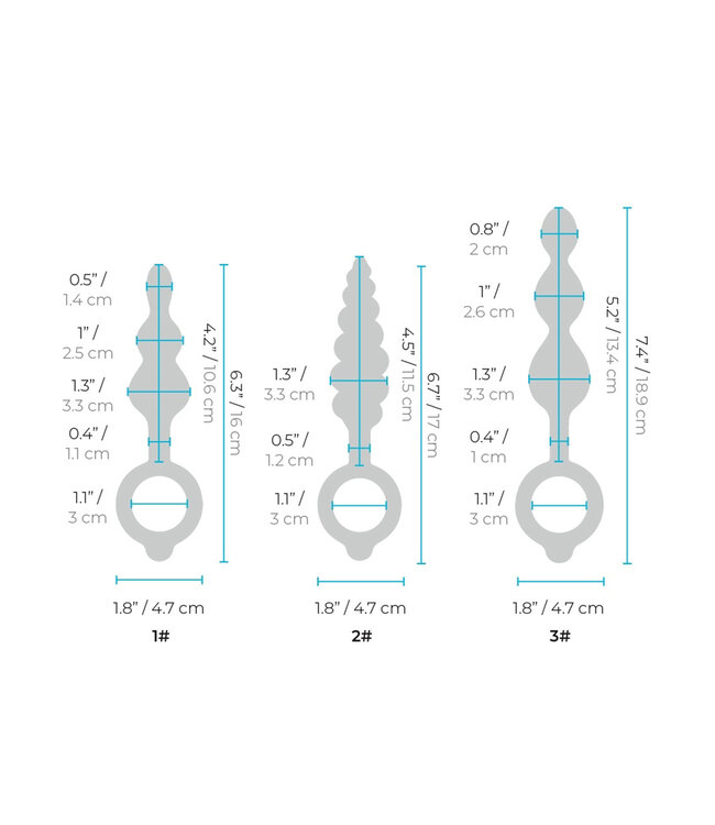 Beaded Butties Bundle 3-Piece Anal Plug Set