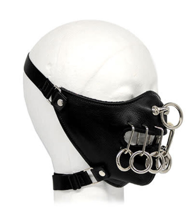 Leather rings loco face mask