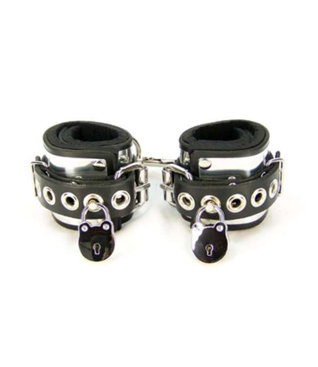 Metal Band Locking Wrist and Ankle Cuffs