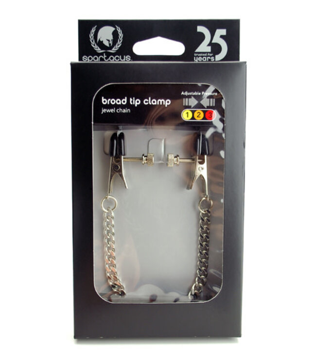 Adjustable Broad Tip Clamps - Jewel Chain