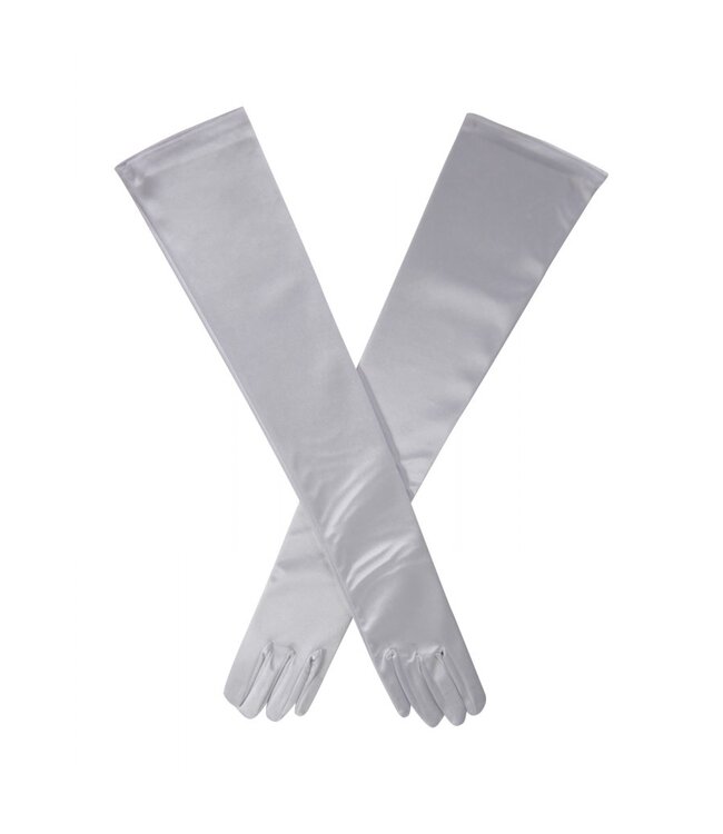 Satin gloves - Elbow length