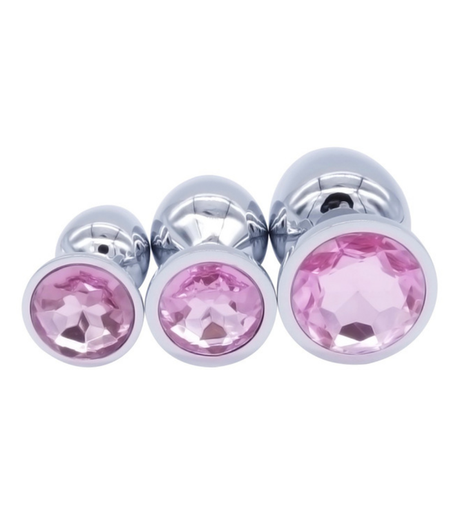 Medium Stainless Steel Jewel Butt Plug