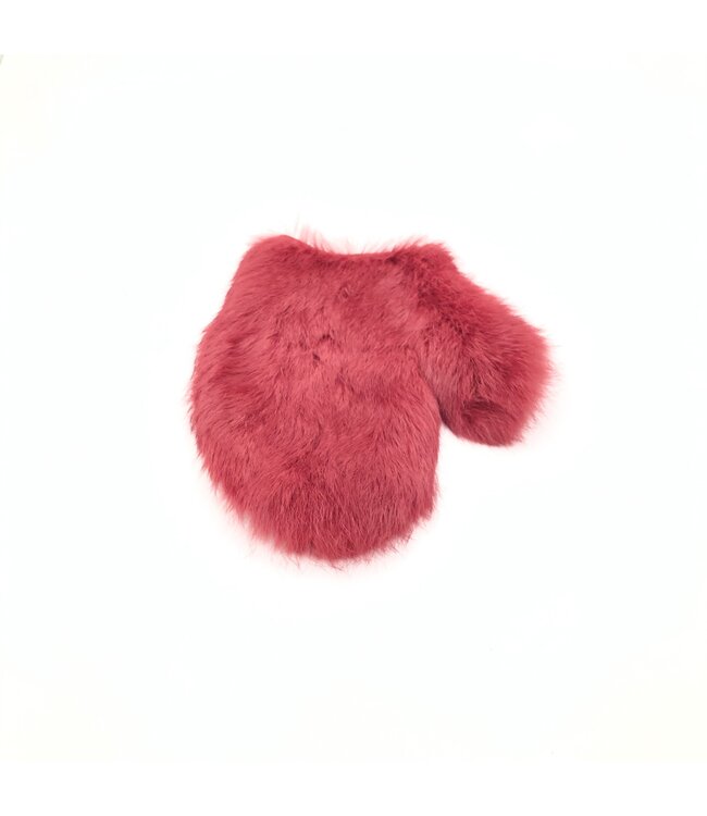 Leather and Rabbit Fur Spanking Mitt