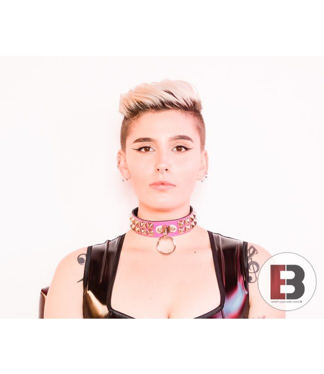 Two Row Studded Shiny Collar