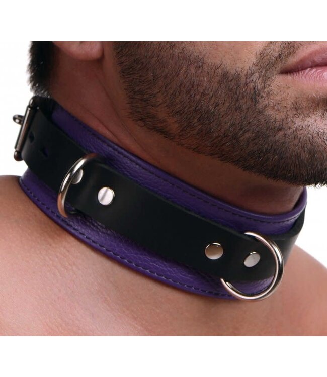 Deluxe 3 D-ring  Bondage Collar