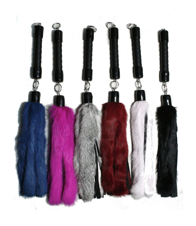Rabbit Fur And Leather Swivel Flogger