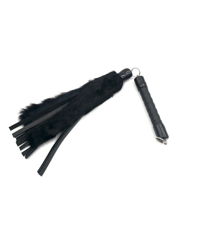 Rabbit Fur And Leather Swivel Flogger