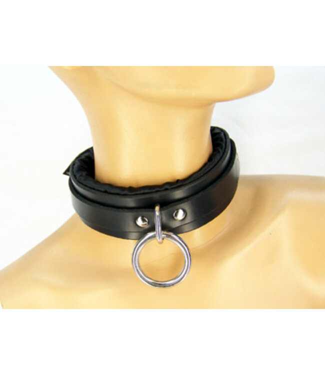 Locking Black Satin Padded Collar