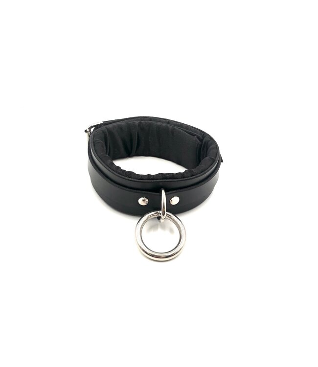 Locking Black Satin Padded Collar