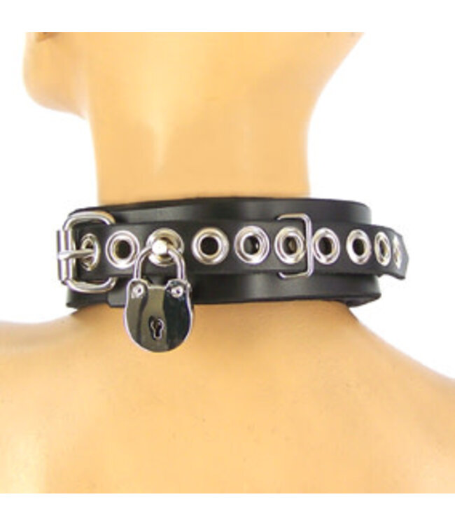 Locking Leather/Neoprene Collar