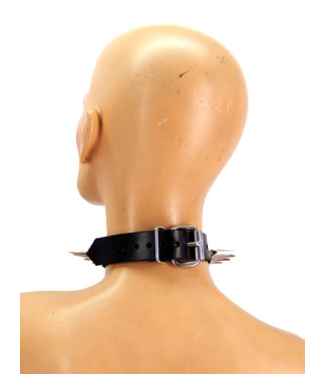 Spike Sub Leather Bondage Collar