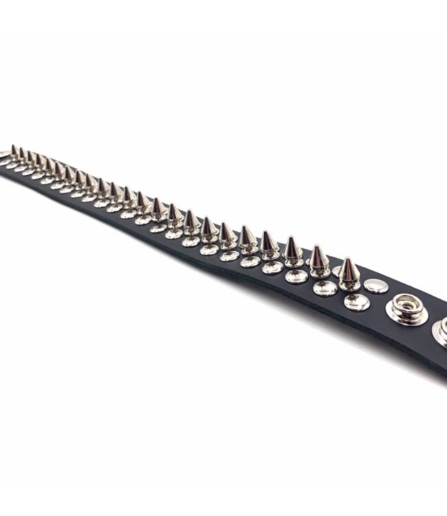 Metal Punk 1/2 Spiked Leather Choker