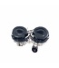 Locking Lined PVC Wrist Bondage Cuffs