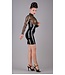 Semi-transparent and Black Latex Dress