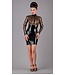 Semi-transparent and Black Latex Dress