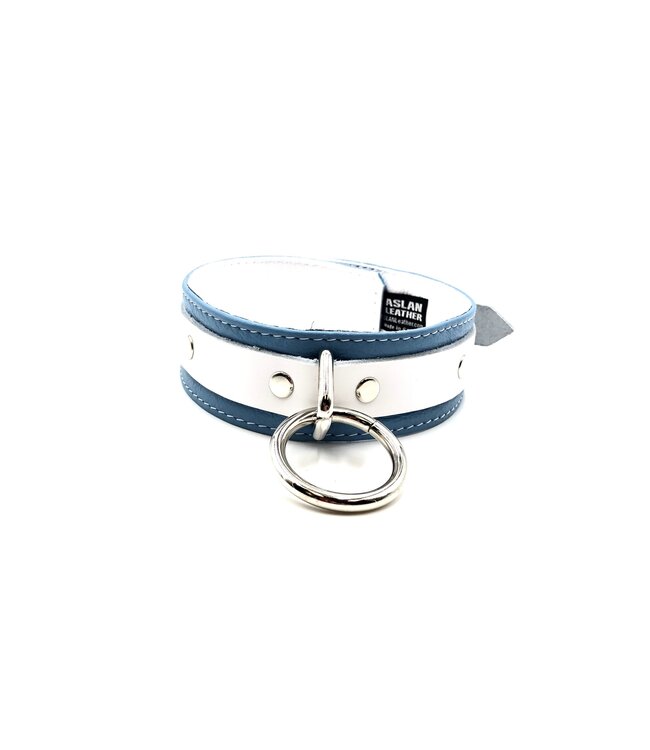 Crystal Blue  Leather Collar | Jagual Collection By Aslan Leather