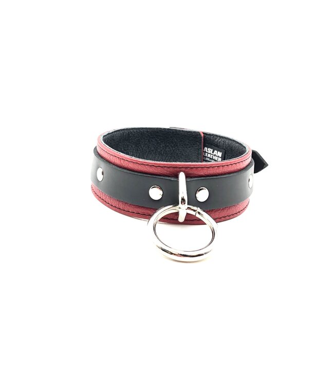 Red and Black Leather Collar | Jaguar Collection By Aslan Leather