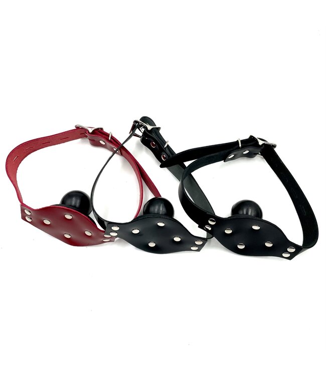 Solid Rubber Ball Gag with Lockable Straps