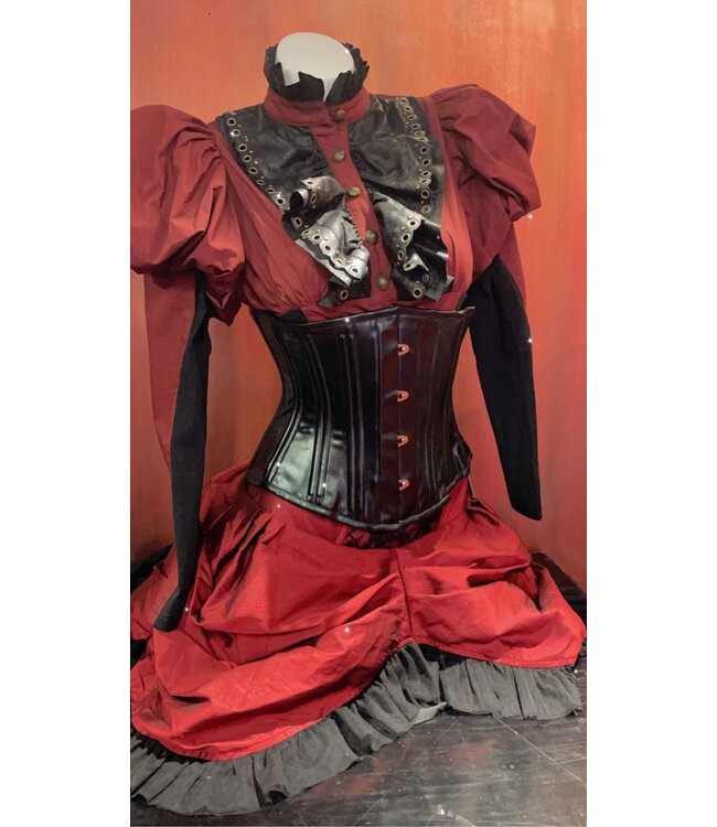 Faux Leather Steel Boned Corset