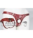 Cherry Jaguar Minx Strap On  Leather Harness | Aslan Leather