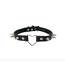 Leather Choker With a Heart and Spikes
