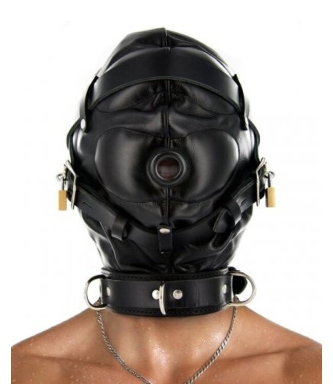 Total Sensory Deprivation Leather Hood