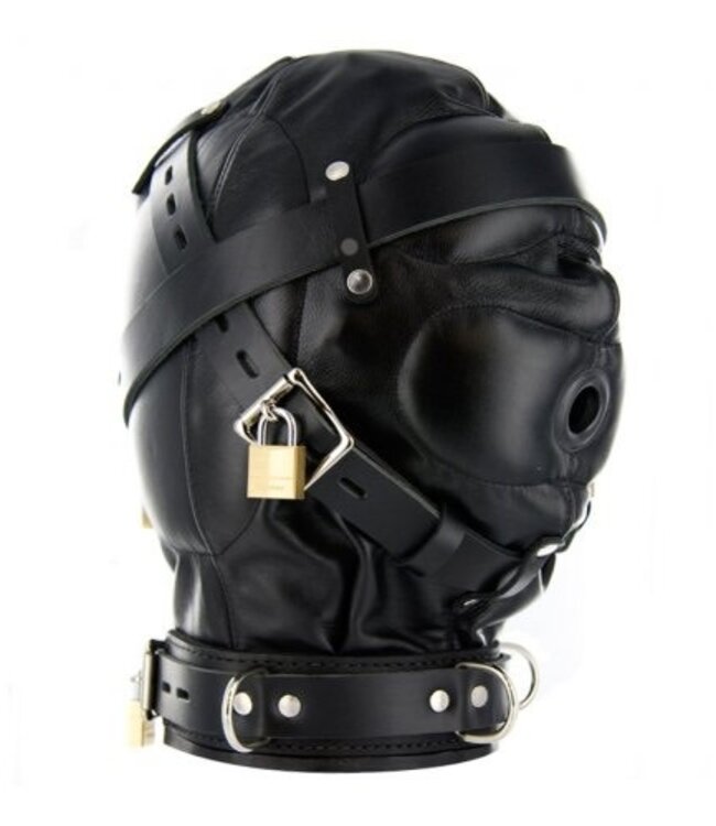 Total Sensory Deprivation Leather Hood